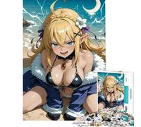 Puzzle da 1000 pezzi per ragazzi puzzle anime con elfa sulla spiaggia difficile e stimolante un'opera d'arte gioco divertente adatto a persone dai 14 anni in su (38x52cm)