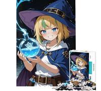 Puzzle da 1000 pezzi per ragazzi puzzle anime con strega e pozione difficile e stimolante un'opera d'arte gioco divertente adatto a persone dai 14 anni in su (38x26cm)