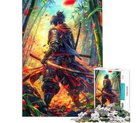 Puzzle da 1000 pezzi per ragazzi puzzle anime guerriero samurai puzzle per adulti gioco pratico ideale per passare il tempo durante le vacanze perfetto come regalo (dimensioni 38x52cm)