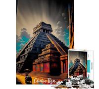 Puzzle da 1000 pezzi per ragazzi puzzle artistico Chichen Itza sfida educativa sfida impegnativa gioco divertente adatto a persone dai 14 anni in su (38x52cm)