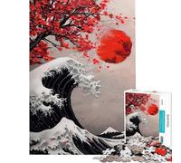 Puzzle da 1000 pezzi per ragazzi puzzle astratto con dipinto ad olio della Grande Onda giapponese puzzle per adulti giochi rilassanti ma divertenti e spiritosi ideale come regalo per tutta la famiglia