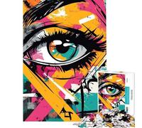 Puzzle da 1000 pezzi per ragazzi puzzle astratto con occhio ideale per compleanni e Natale Un'opera d'arte un gioco impossibile per ragazzi dai 14 anni in su (50x75cm)