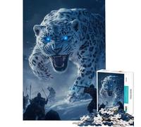 Puzzle da 1000 pezzi per ragazzi puzzle "Attacco del leopardo delle nevi" difficile e stimolante un'opera d'arte gioco divertente adatto a persone dai 14 anni in su (38x26cm)