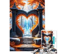 Puzzle da 1000 pezzi per ragazzi puzzle Autunno-Inverno Portale Magico per Compleanno Natale Un'opera d'arte Gioco Impossibile per ragazzi dai 14 anni in su (38x52cm)