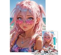 Puzzle da 1000 pezzi per ragazzi puzzle "Bellezza sulla spiaggia" per compleanno Natale Un'opera d'arte Gioco impossibile per ragazzi dai 14 anni in su (38x26cm)