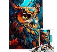Puzzle da 1000 pezzi per ragazzi puzzle colorato con la faccia di un gufo giochi per famiglie divertimento assicurato ideale come regalo per tutta la famiglia (dimensioni 50x75cm)