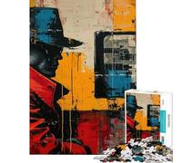 Puzzle da 1000 pezzi per ragazzi puzzle con dipinti astratti a tema spionaggio per adulti gioco per famiglie attività divertenti per migliorare la memoria a casa (dimensioni 50x75cm)