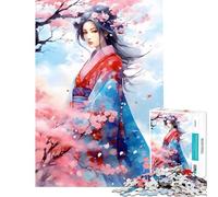 Puzzle da 1000 pezzi per ragazzi puzzle con fiori giapponesi gioco rilassante ma divertente e spiritoso per compleanno e Natale (dimensioni 50x75cm)