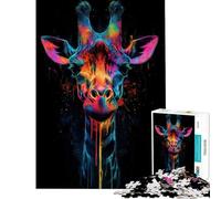 Puzzle da 1000 pezzi per ragazzi puzzle con giraffa arcobaleno divertente attività da fare a casa gioco impegnativo e pratico per ragazzi dai 14 anni in su (38x52cm)