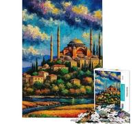 Puzzle da 1000 pezzi per ragazzi puzzle con il dipinto di Santa Sofia puzzle per adulti giochi rilassanti ma divertenti e spiritosi ideale come regalo per tutta la famiglia (dimensioni 38x52cm)