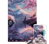 Puzzle da 1000 pezzi per ragazzi puzzle con il riflesso del Monte Fuji puzzle per adulti giochi rilassanti ma divertenti e spiritosi ideale come regalo per tutta la famiglia (dimensioni 38x52cm)