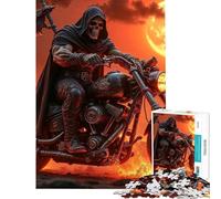 Puzzle da 1000 pezzi per ragazzi puzzle con la Morte in moto puzzle per adulti giochi rilassanti ma divertenti e spiritosi ideale come regalo per tutta la famiglia (dimensioni 50x75cm)