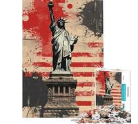 Puzzle da 1000 pezzi per ragazzi puzzle con la Statua della Libertà americana per adulti gioco rompicapo per migliorare la memoria ideale per compleanni e Natale (dimensioni 38x26cm)