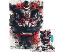 Puzzle da 1000 pezzi per ragazzi puzzle con leone cinese giochi per famiglie divertimento assicurato ideale come regalo per tutta la famiglia (dimensioni 38x52cm)