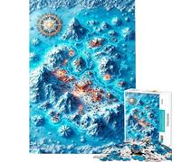 Puzzle da 1000 pezzi per ragazzi puzzle con mappa invernale fantasy e montagne innevate puzzle per adulti gioco rompicapo per migliorare la memoria ideale per compleanni e Natale (dimensioni 38x26cm)