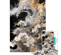 Puzzle da 1000 pezzi per ragazzi puzzle con onde arrabbiate puzzle per adulti giochi divertenti decorazione perfetta per compleanno e Natale (dimensioni 50x75cm)
