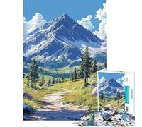 Puzzle da 1000 pezzi per ragazzi puzzle con paesaggio montano e sentiero gioco pratico per adulti ideale per passare il tempo durante le vacanze o come regalo (dimensioni 38x52cm)