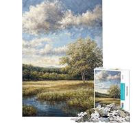Puzzle da 1000 pezzi per ragazzi puzzle con prato primaverile giochi per famiglie divertimento assicurato ideale come regalo per tutta la famiglia (dimensioni 38x52cm)