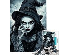 Puzzle da 1000 pezzi per ragazzi puzzle con strega gotica 1000 pezzi giocattolo decorativo per la casa divertimento in famiglia compleanno e Natale (75x50cm)