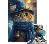 Puzzle da 1000 pezzi per ragazzi puzzle con stregone felino incantato per ragazzi per migliorare la memoria stimolare l'esercizio cerebrale gioco educativo per tutta la famiglia 50x75cm