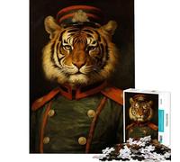 Puzzle da 1000 pezzi per ragazzi puzzle con tigre e ufficiale divertente attività da fare a casa gioco impegnativo e pratico per ragazzi dai 14 anni in su (38x52cm)
