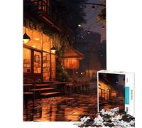 Puzzle da 1000 pezzi per ragazzi puzzle "Cozy Cafe at Night" difficile e stimolante un'opera d'arte giochi divertenti adatti a persone dai 14 anni in su (50x75cm)