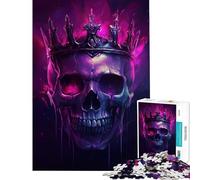 Puzzle da 1000 pezzi per ragazzi puzzle da dipingere con teschio e re gioco pratico e stimolante giocattolo regalo di compleanno decorazione per la casa (dimensioni 75x50cm)