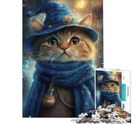 Puzzle da 1000 pezzi per ragazzi puzzle del felino stregone incantato per ragazzi gioco di velocità manuale difficile e stimolante 38x52cm