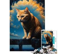 Puzzle da 1000 pezzi per ragazzi puzzle del gatto che osserva il dominio giocattoli educativi giochi educativi idee regalo educative (dimensioni 50x75cm)