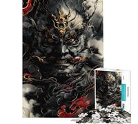 Puzzle da 1000 pezzi per ragazzi puzzle del guardiano del tempio giapponese per adulti gioco pratico di analisi e logica regalo antistress (dimensioni 38x26cm)