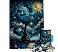 Puzzle da 1000 pezzi per ragazzi puzzle del lago alla Torre Eiffel puzzle per adulti giochi divertenti decorazione murale stimola l'esercizio mentale (dimensioni 38x52cm)