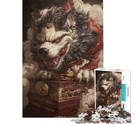 Puzzle da 1000 pezzi per ragazzi puzzle del mitico lupo guardiano gioco per famiglie decorazione per la casa interazione genitore-figlio (dimensioni 50x75cm)