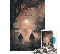 Puzzle da 1000 pezzi per ragazzi puzzle della Fratellanza Samurai nella foresta attività divertenti da fare a casa decorazione murale gioco pratico per ragazzi dai 14 anni in su (38x52cm)