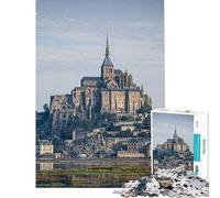 Puzzle da 1000 pezzi per ragazzi puzzle dell'abbazia di Mont Saint Michel per adulti giocattolo fai da te ideale per passare il tempo in casa compleanni e altre occasioni (50x75cm)