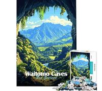 Puzzle da 1000 pezzi per ragazzi puzzle delle grotte di Waitomo Nuova Zelanda puzzle per adulti giocattolo decorativo da parete migliora la memoria riduce lo stress regalo (dimensioni 38x52cm)