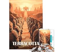 Puzzle da 1000 pezzi per ragazzi puzzle dell'esercito di terracotta poster per compleanno Natale un'opera d'arte gioco impossibile per ragazzi dai 14 anni in su (50x75cm)