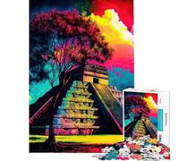 Puzzle da 1000 pezzi per ragazzi puzzle di Chichen Itza per adulti giochi per famiglie schema di assemblaggio offerta come regalo per tutta la famiglia (dimensioni 38x52cm)
