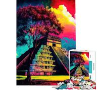 Puzzle da 1000 pezzi per ragazzi puzzle di Chichen Itza per adulti giochi rilassanti che migliorano la memoria compleanni e altre occasioni (dimensioni 38x26cm)