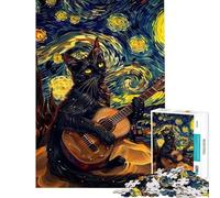 Puzzle da 1000 pezzi per ragazzi puzzle di gatti Van Gogh per adulti gioco pratico per passare il tempo durante le vacanze ideale come regalo (dimensioni 38x52cm)
