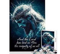 Puzzle da 1000 pezzi per ragazzi puzzle di Gesù Cristo Agnello di Dio giochi educativi un'opera d'arte giocattoli fai-da-te con poster abbinato e foglio di curiosità (38x52cm)