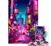 Puzzle da 1000 pezzi per ragazzi puzzle di Tokyo Notte per adulti giocattolo decorativo da parete decorazione per la casa regalo di Natale e compleanno (dimensioni 38x26cm)