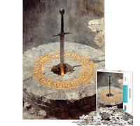 Puzzle da 1000 pezzi per ragazzi puzzle "Dove è rimasta la spada" puzzle per adulti giochi rilassanti ma divertenti e spiritosi ideale come regalo per tutta la famiglia (dimensioni 38x26cm)