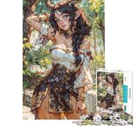 Puzzle da 1000 pezzi per ragazzi puzzle fantasy con fata del bosco gioco per famiglie decorazione per la casa interazione genitore-figlio (dimensioni 38x26cm)