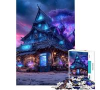 Puzzle da 1000 pezzi per ragazzi puzzle fantasy con negozio magico e albero luminoso puzzle per adulti giochi divertenti decorazione perfetta per compleanno e Natale (dimensioni 50x75cm)