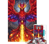 Puzzle da 1000 pezzi per ragazzi puzzle "Fenice infuocata che risorge" per adulti gioco rompicapo per migliorare la memoria ideale per compleanni e Natale (dimensioni 50x75cm)