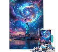 Puzzle da 1000 pezzi per ragazzi puzzle Galactic Liberty per ragazzi migliora la memoria lista dei desideri con Babbo Natale ottimo regalo per i giocatori 38x52cm