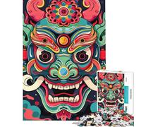 Puzzle da 1000 pezzi per ragazzi puzzle giapponese con maschera Oni Yokai ideale per compleanni vacanze natalizie e come passatempo educativo Adatto a partire dai 14 anni (50x75cm)