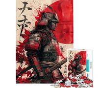 Puzzle da 1000 pezzi per ragazzi puzzle guerriero samurai per adulti gioco rompicapo difficile regalo per amici e familiari (dimensioni 38x26cm)