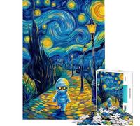 Puzzle da 1000 pezzi per ragazzi puzzle "Mummia nella notte stellata" puzzle per adulti gioco per famiglie sfida impegnativa regalo antistress (dimensioni 38x26cm)