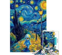Puzzle da 1000 pezzi per ragazzi puzzle "Mummia nella notte stellata" puzzle per adulti gioco per famiglie sfida impegnativa regalo antistress (dimensioni 38x52cm)